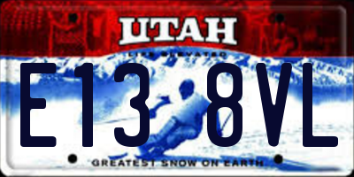 UT license plate E138VL