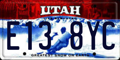 UT license plate E138YC