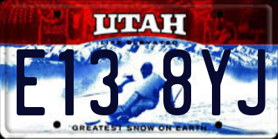 UT license plate E138YJ