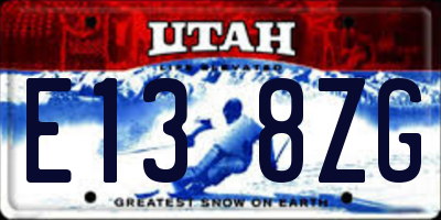 UT license plate E138ZG