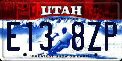 UT license plate E138ZP