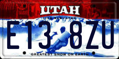 UT license plate E138ZU