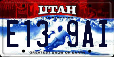 UT license plate E139AI