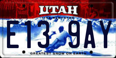 UT license plate E139AY