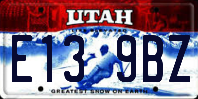 UT license plate E139BZ