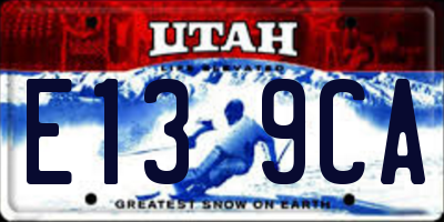 UT license plate E139CA