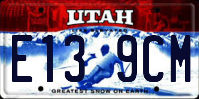 UT license plate E139CM