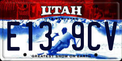 UT license plate E139CV