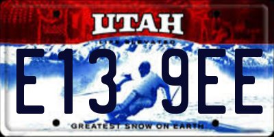 UT license plate E139EE