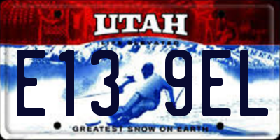 UT license plate E139EL