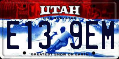 UT license plate E139EM