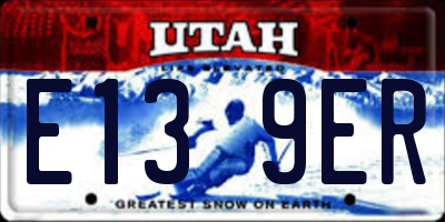 UT license plate E139ER
