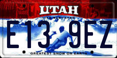 UT license plate E139EZ