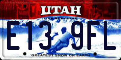 UT license plate E139FL