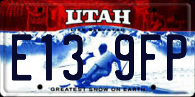 UT license plate E139FP