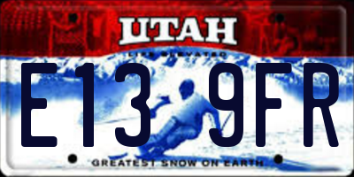 UT license plate E139FR