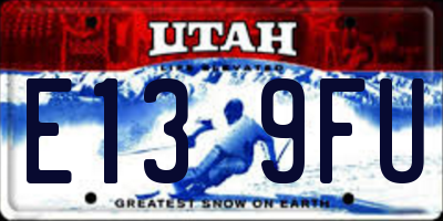 UT license plate E139FU