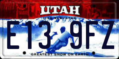 UT license plate E139FZ