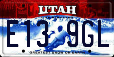 UT license plate E139GL
