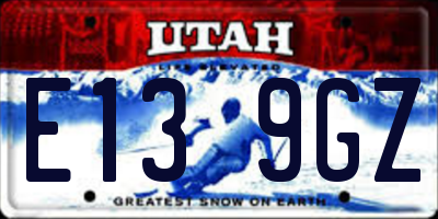 UT license plate E139GZ