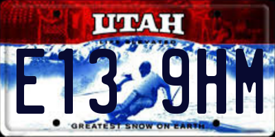 UT license plate E139HM