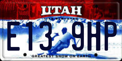 UT license plate E139HP