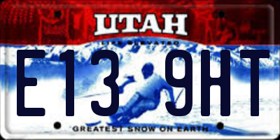 UT license plate E139HT