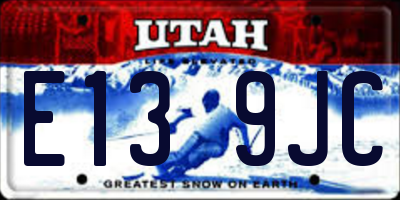 UT license plate E139JC