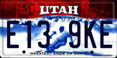UT license plate E139KE
