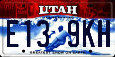 UT license plate E139KH