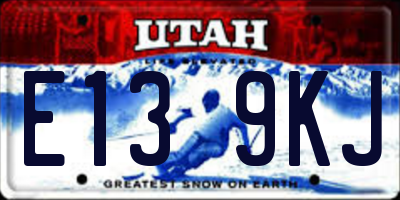 UT license plate E139KJ