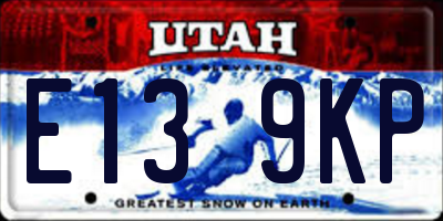 UT license plate E139KP