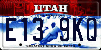 UT license plate E139KQ