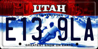 UT license plate E139LA