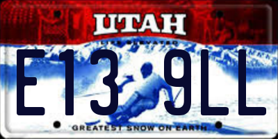 UT license plate E139LL