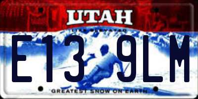 UT license plate E139LM