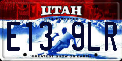 UT license plate E139LR