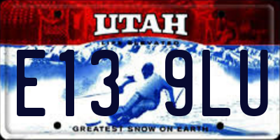 UT license plate E139LU