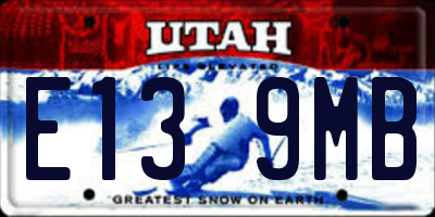 UT license plate E139MB