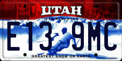UT license plate E139MC