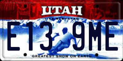 UT license plate E139ME