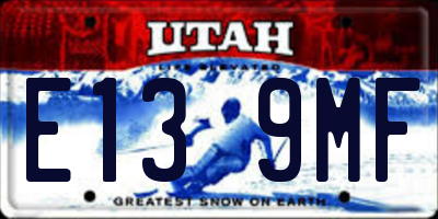 UT license plate E139MF