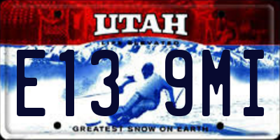 UT license plate E139MI
