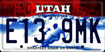 UT license plate E139MK