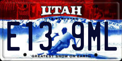 UT license plate E139ML