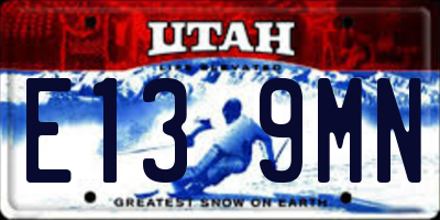 UT license plate E139MN