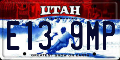 UT license plate E139MP