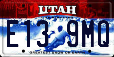 UT license plate E139MQ
