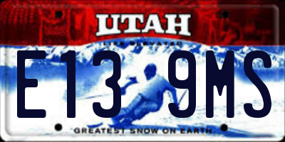 UT license plate E139MS