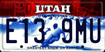 UT license plate E139MU